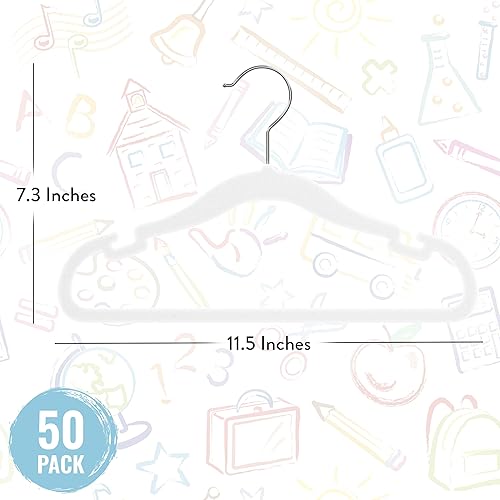 Miniatura 8 de Perchas de terciopelo para niños, paquete de 60 perchas negras para niños con muescas, colgador de terciopelo antideslizante resistente para bebés