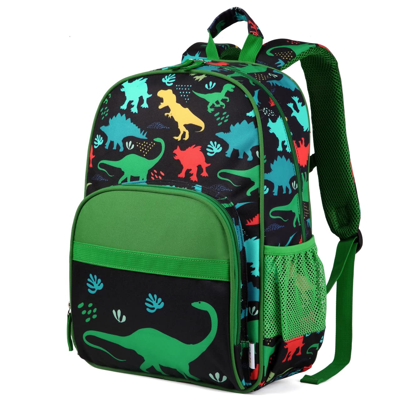 RAVUO Dinosaur Backpack for Boys, Cute Lightweight School Backpack Water Resistant Toddler Daypack Bookbag with Chest Strap