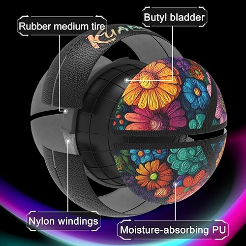 Miniatura 3 de Kuangmi Love Lucky Series Baloncesto, tamaño oficial 7 (29.5 pulgadas), edición limitada