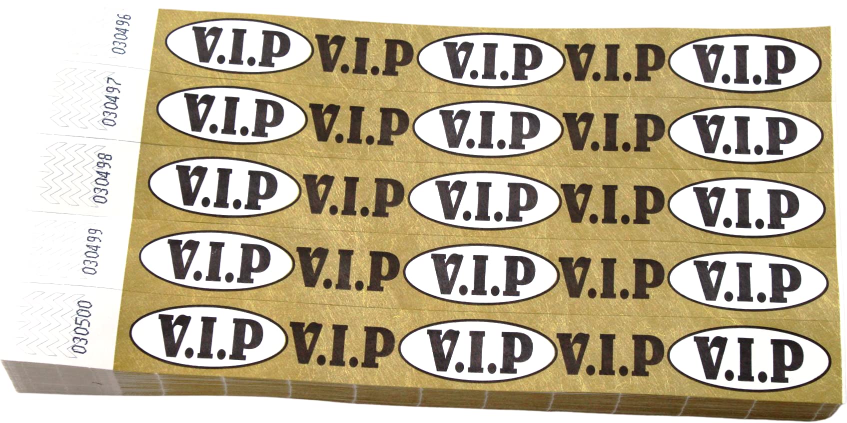WristID Tyvek Paper Wristband VIP Printed Gold Pack of 100 On Amazon 2