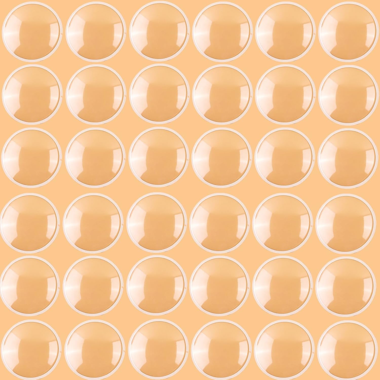 200 Pcs 1.25" Plastic Shaker Domes, Adhesive Round Circle Half Ball 3D Dimensional Clear Puffy Shaker Window Blister Pouch Covers for Card Making DIY Project Scrapbooking Christmas New Year Decoration