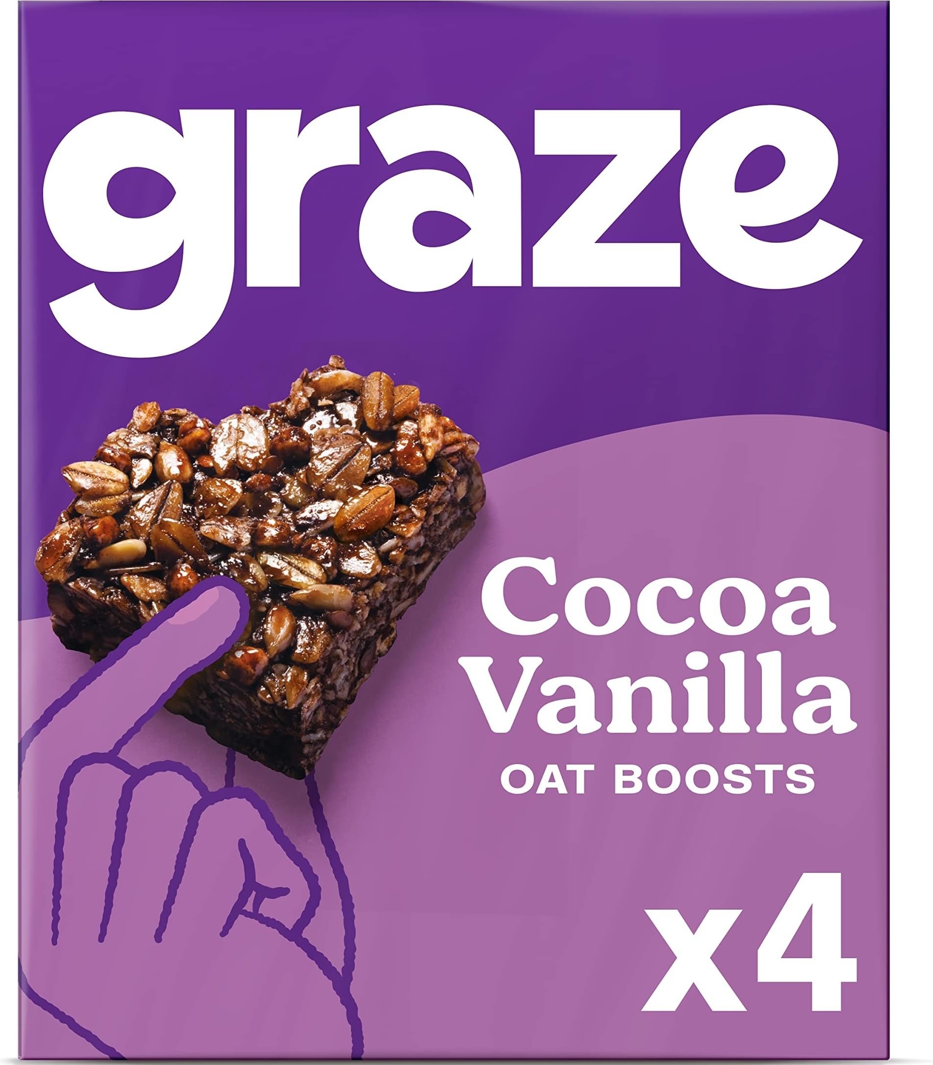 Graze Cocoa Vanilla Oat Boosts Flapjacks 120G (4 X 30G)