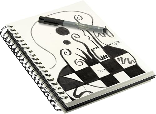 Miniatura 5 de Creative Mark Diario de bocetos encuadernado con doble alambre, apto para medios mixtos, papel texturizado con tapa dura para bocetos, para