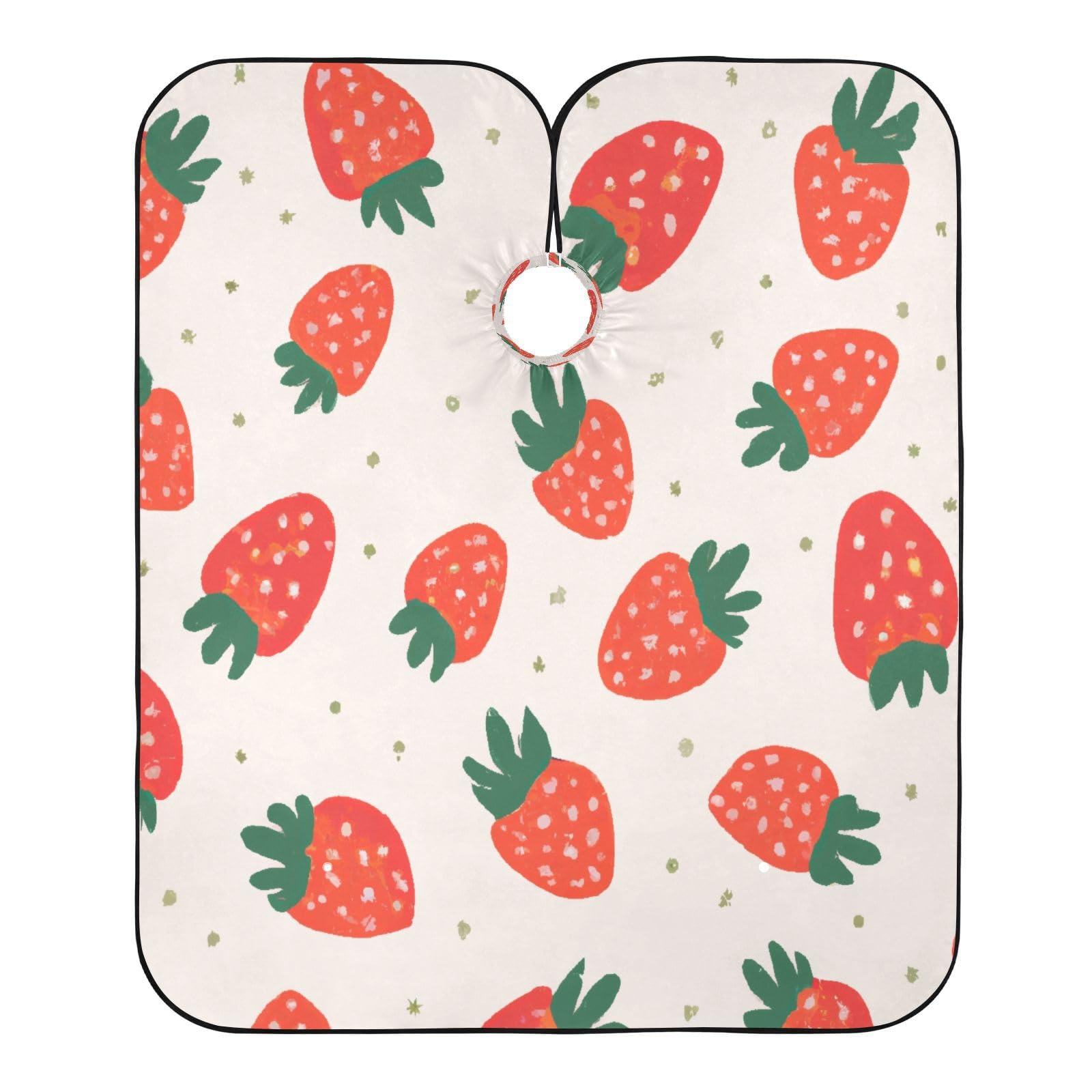 Kigai Strawberry Hair Cutting Cape for Men & Women Waterproof Barber Cape Professional Hairdressing Salon Styling Apron with Adjustable Closure Snap