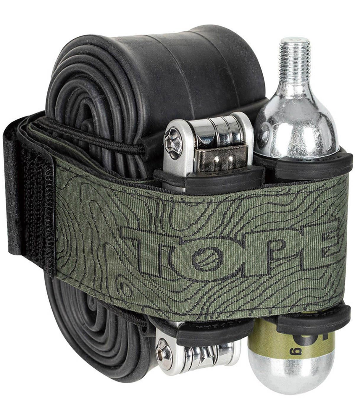 TOPEAK Uniseks – torba podsiodłowa dla dorosłych Elementa Strap z zapięciem na rzepy, zielona, L