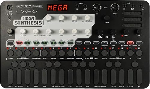 Sonicware Liven MEGA SYNTHESIS Retro Game Music Composer Recrea completamente el sonido legendario de esa consola de videojuegos de 16 bits, 320