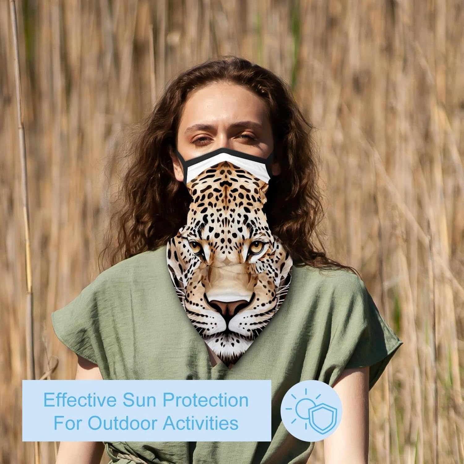 4 Pieces Summer UV Protection Cooling Neck Gaiter Face Clothing Neck Gaiter Mask Scarf Sunscreen Breathable Bandana, Snail