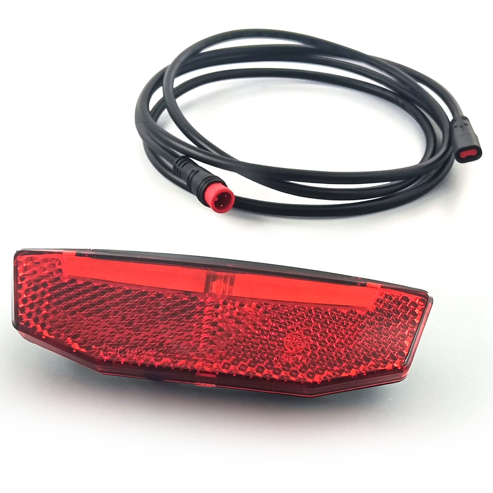 Ebike Rear Tail Light,Ebike 6V-60V LED Riding Tailight,Motorcycle Led Light Equipment Waterproof Connector for Electric Bike Accessories (Waterproof Plug)