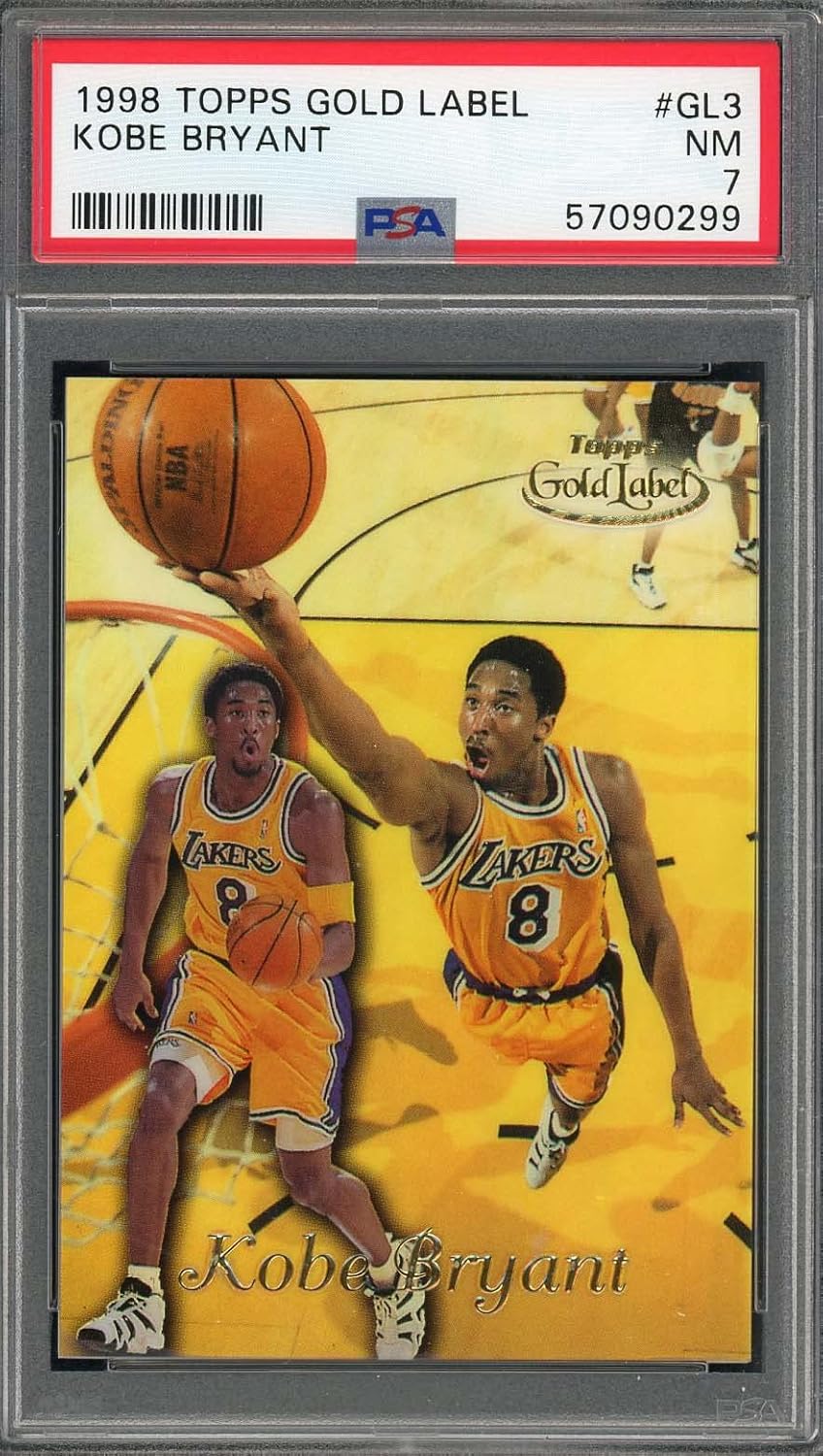 Kobe Bryant 1998 Topps Gold Label Basketball Card #GL3 Graded PSA 7