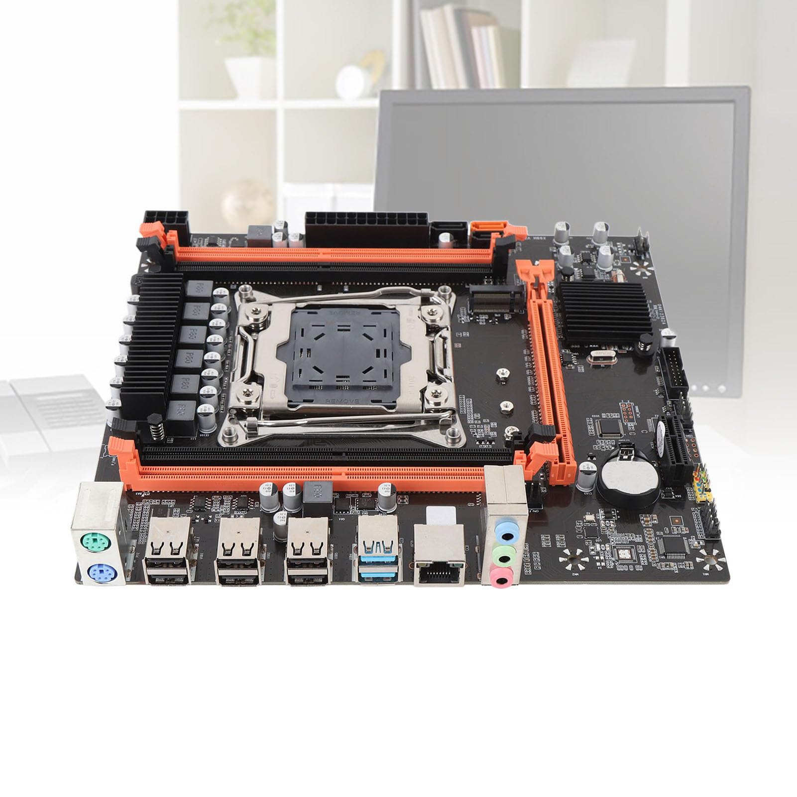Cocoarm Scheda Madre X99H M ATX, Mainboard DDR4 LGA 2011-3 con 4 DIMM 128GB M.2 NVMe USB 3.0 VGA HD per E5 V3 V4 I7 58xx 68xx Aggiornamento Assemblaggio PC Desktop