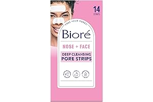 Bioré Nose+Face: Deep Cleaning Pore Strips for Instant Blackhead Removal and Pore Unclogging
