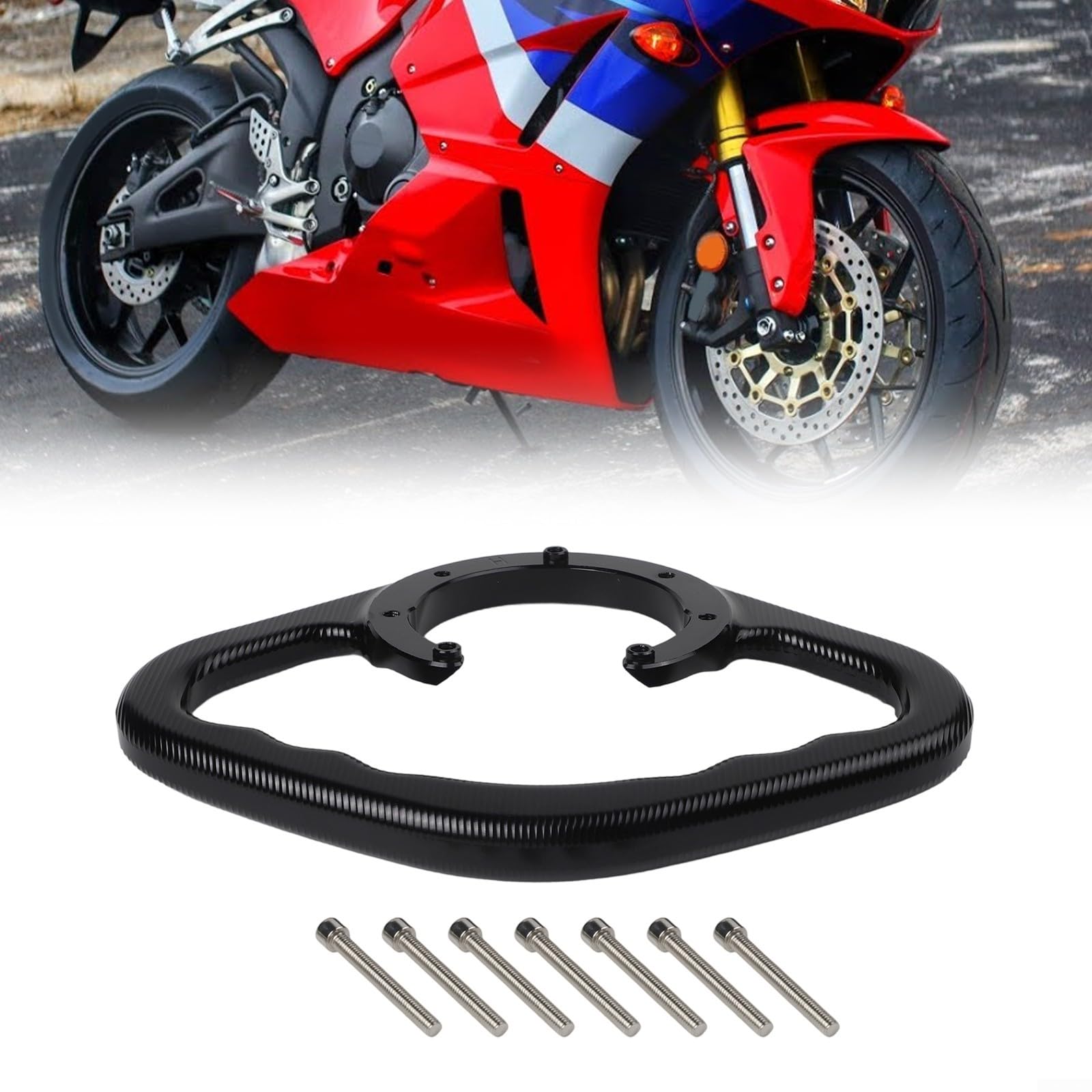 Barra de agarre para depósito de moto de aleación de aluminio CNC, mango para portaequipajes con agarre, apto para Honda CBR600 F4i/F4/F3/F2 (1991-2008), CBR900RR, CBR929RR, RC51, VTR 1000, CBR1000RR