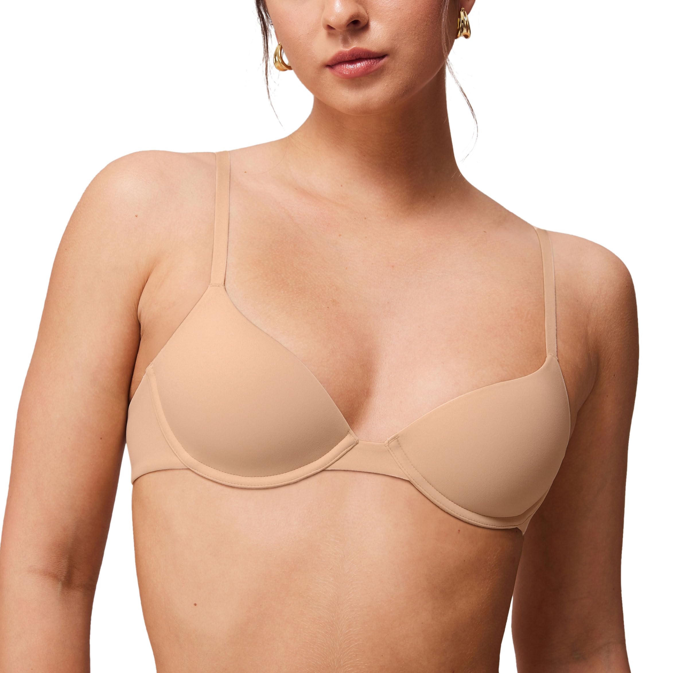 T-Shirt Bras for Women Small Breasted Demi Underwire Lightly Lined Bras 32AA-38A