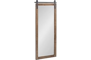 Kate and Laurel Cates Farmhouse Mirror | Full Length Wood Framed Wall