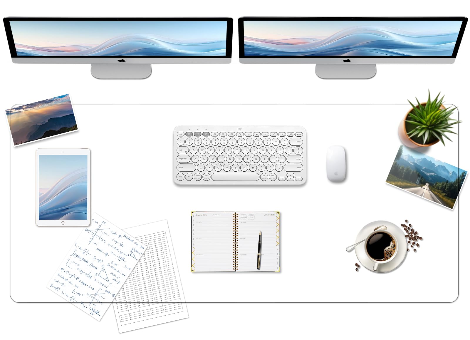 Multipurpose Clear Desk Mat Protector – Desk Pad for Crafts, Dining, Work, School & Home Office Decor (100 * 40CM) — image 1