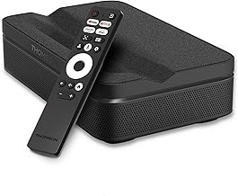 Thomson Sirius PG55B Portable Smart Laser Projector with Google TV, Built-in Battery, Ultra Short Focal, 600 Lumens ANSI, HDR10+, Dolby Audio, Auto Focus, WiFi, Bluetooth - Black
