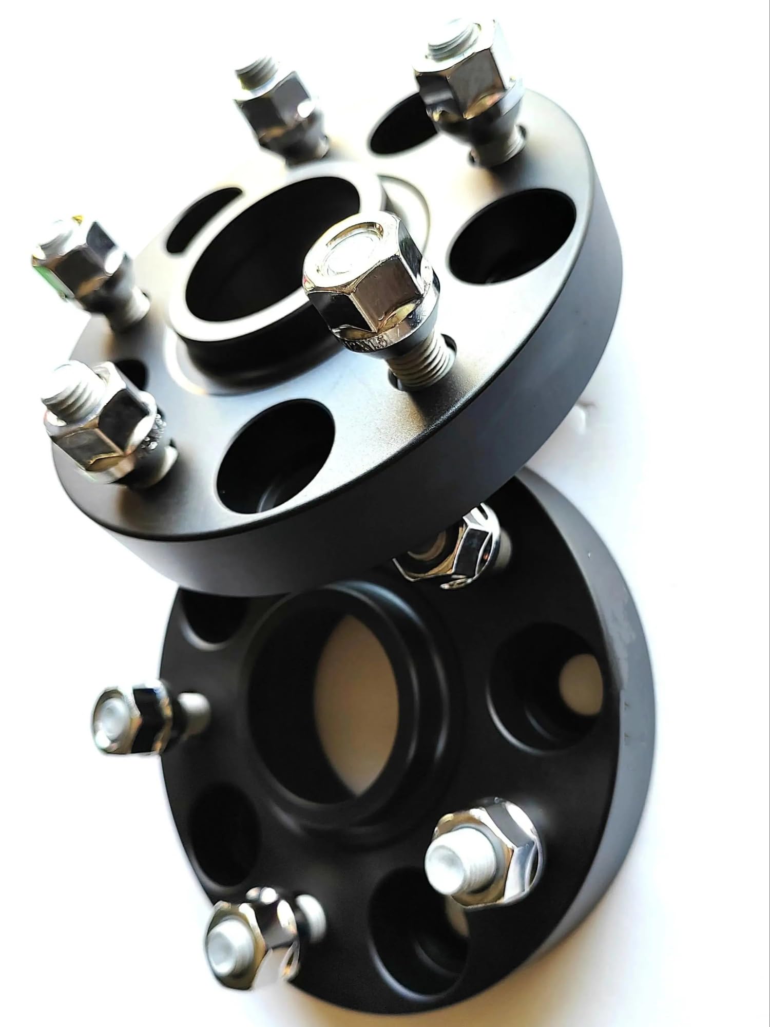 Car Wheel Spacers For Lexus - For CT200h For ES250 For Scion - TC For Scion - XD Alloy 5 Lug Truck 5x100 Steel Wheel Spacer Adapters(15mm Black)