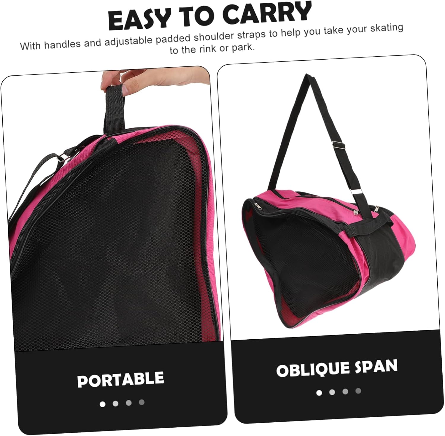 1pc Roller Skates Storage Pouch Handle Bag for Quad and Inline Skates Portable Design for Outdoor Use Keeps Clean and Organized