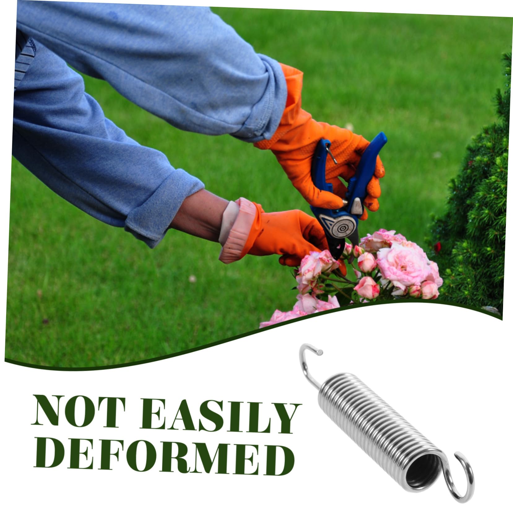 Parliky 10Pcs steel spring Clippers Accessories spring coil trimming tool spring Tall shears aerial shear tree pruner spring tree pruner replacement replaceable springs for pruners