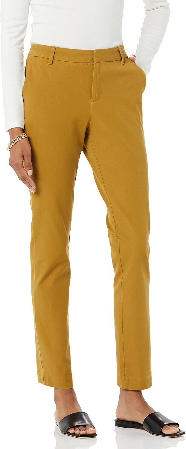 Amazon Essentials Women's Bi-Stretch Full Length Straight Leg Pant