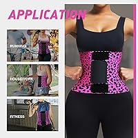 Vista 6 de Cinturón de entrenamiento de cintura, reductor de cintura, cinturón de velcro para abdominales, moldeador de cuerpo con triple envoltura