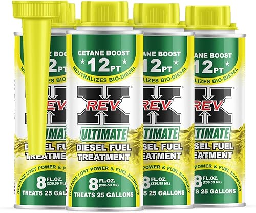 REV X Tratamiento definitivo para sistema de combustible diesel, 8 onzas líquidas.