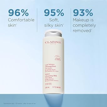 Clarins Velvet Cleansing Milk | Award-Winning | Cleanses, Hydrates and Balances Skin's Microbiota | Dermatologist Tested | Ophthalmologist Tested | Colorant-Free | All Skin Types