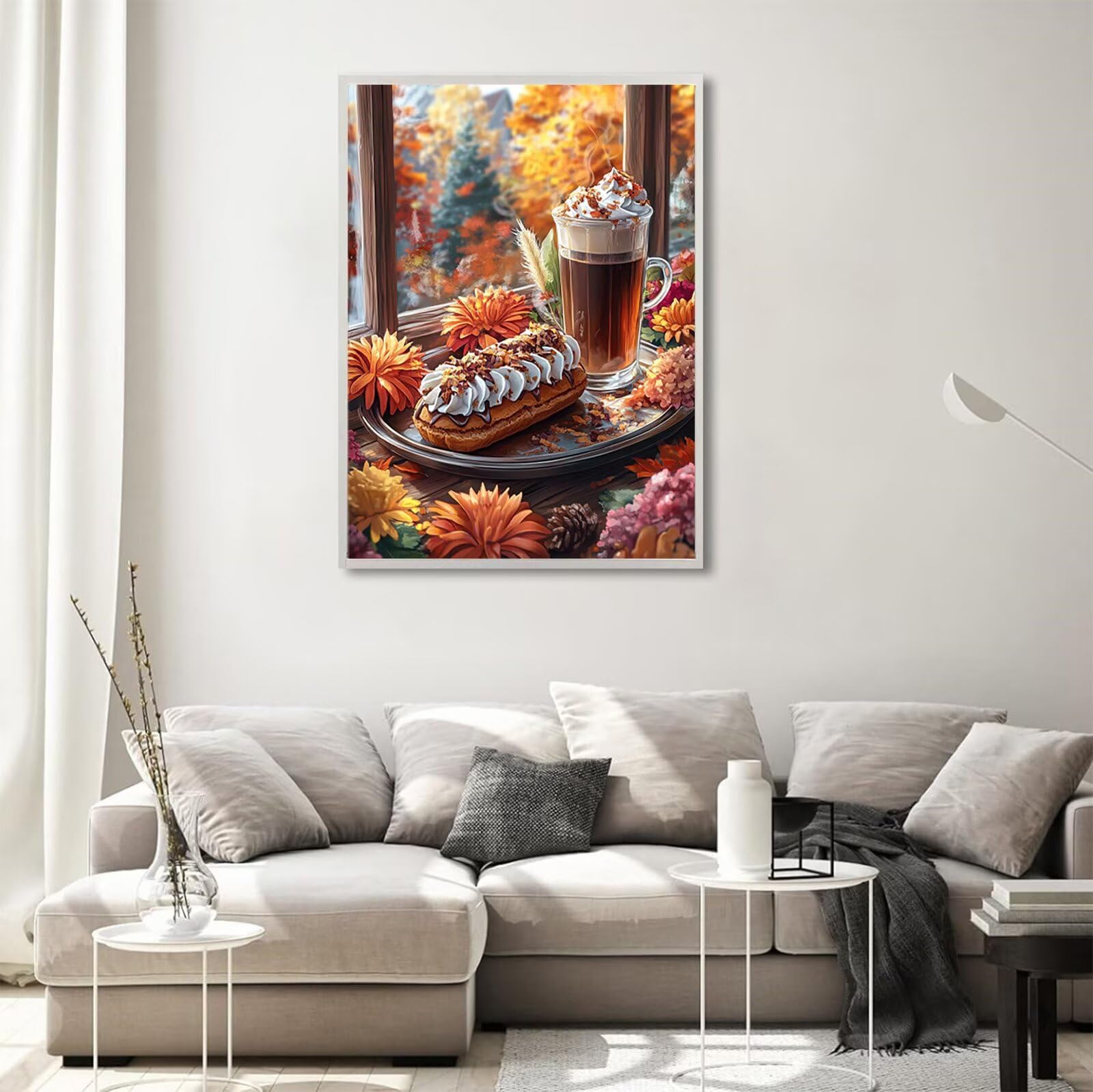 Diamond Painting Erwachsene Küche 5D Diamond Painting Brot DIY Set Erwachsene Anfänger, Vollbohrer Diamanten Malerei Stickerei Kreuzstich Bastelset für Zimmer Wand Deko Schlafzimmer 70x100cm, Model671