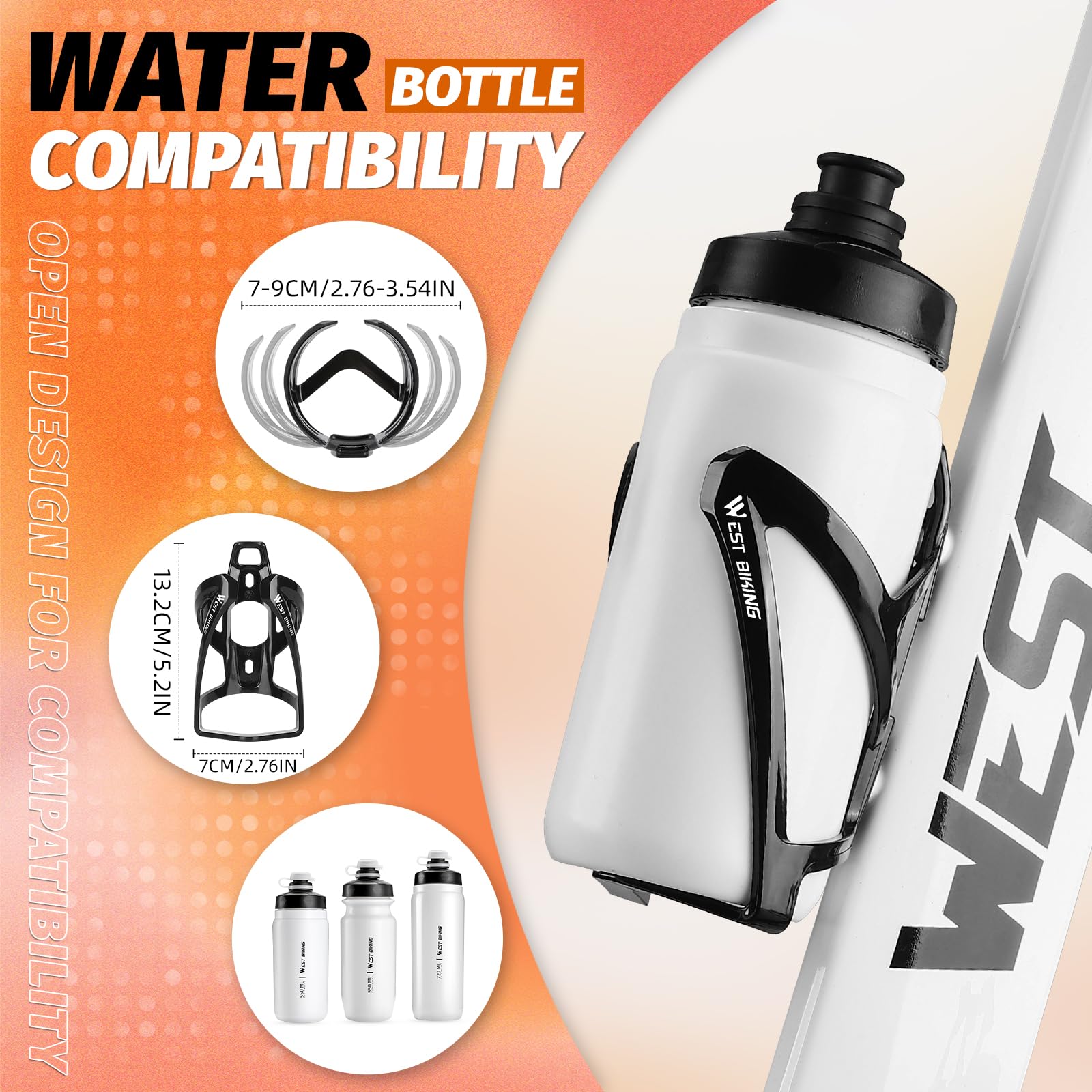 QSTDGVPW Lot De 2 Porte-Bouteilles Pour Vélo, Porte-gobelets Pour Vélo