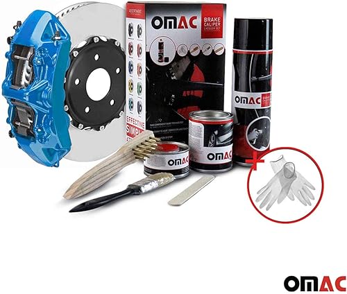 Miniatura 8 de Kit de pintura para pinza de freno OMAC a base de epoxi, color azul brillante de Florida, alta temperatura