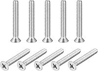 Vista 1 de uxcell Tornillos de máquina de cabeza plana de 1/4-20x1-3/4 "Tornillos de acero inoxidable Phillips 304 10pcs