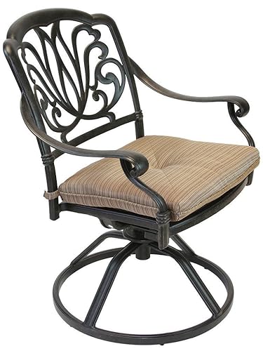 Elizabeth Cast Aluminum Powder Coated Dining Swivel Rocker - Set
