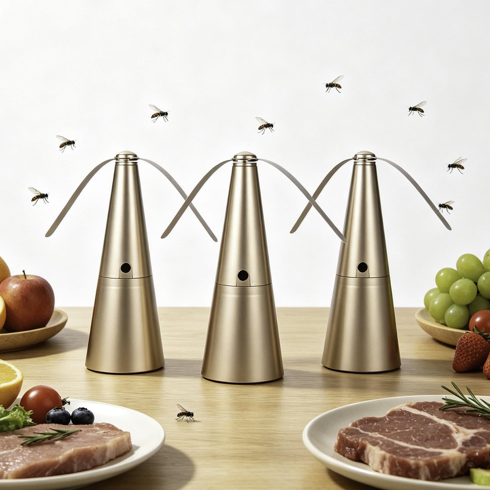 3PCS Fly Fans For Tables, Battery Operated Fly Repellents Fan