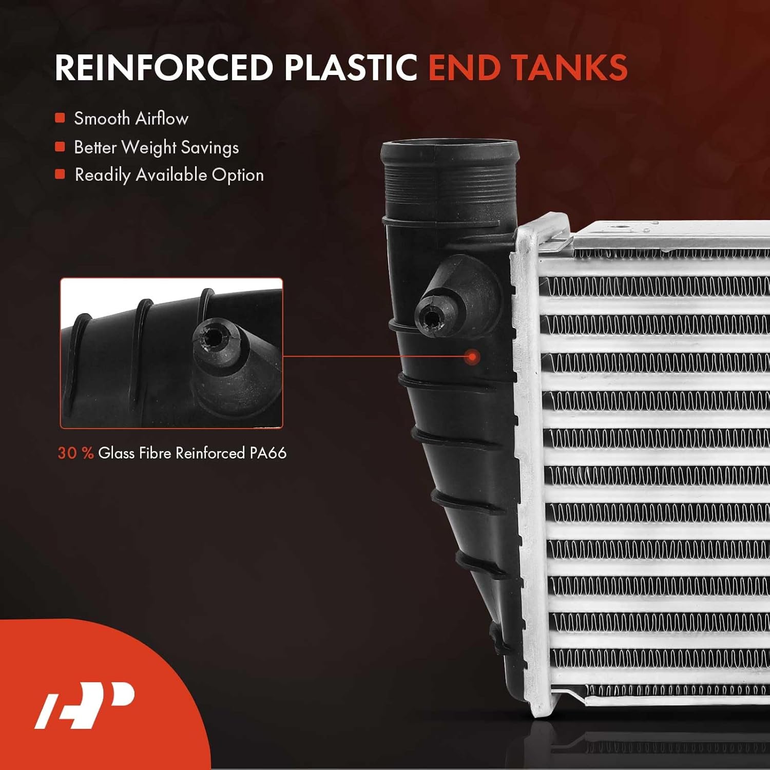 A-Premium Intercooler Charge Air Cooler Compatible with Audi A4 A4 Quattro, 2005-2008 2.0L, Turbocharged, Right Passenger Side, Replace# 8E0145806M