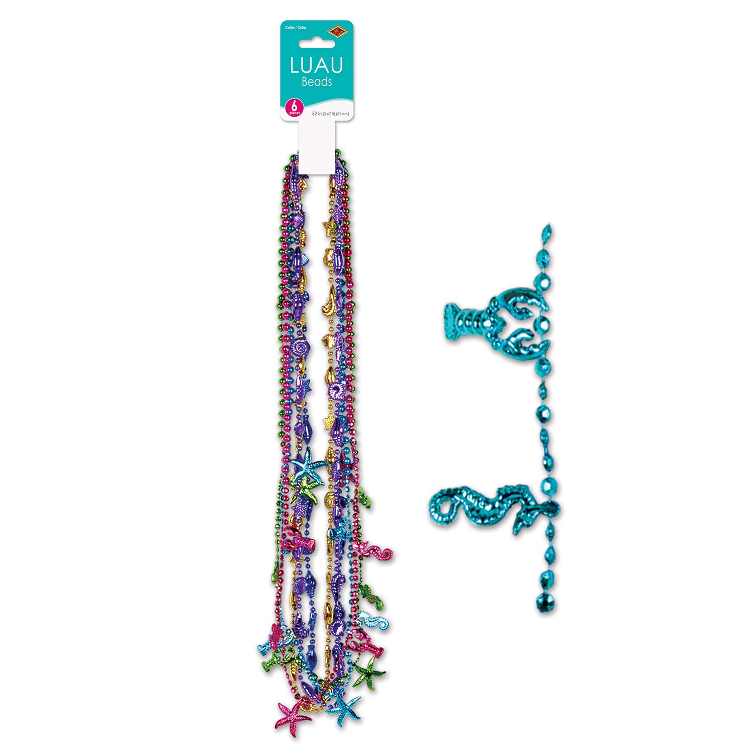 Collares luau de 81 cm Beistle para diversión en fiestas temáticas de verano