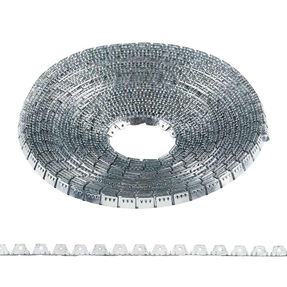 SUPERFINDINGS Tira de metal flexible con acolchado de 65 pies/20 m, curvada con mango ligero, de hierro de zinc para la reparación de muebles, sofás y sillas para bricolaje y bordes tapizados