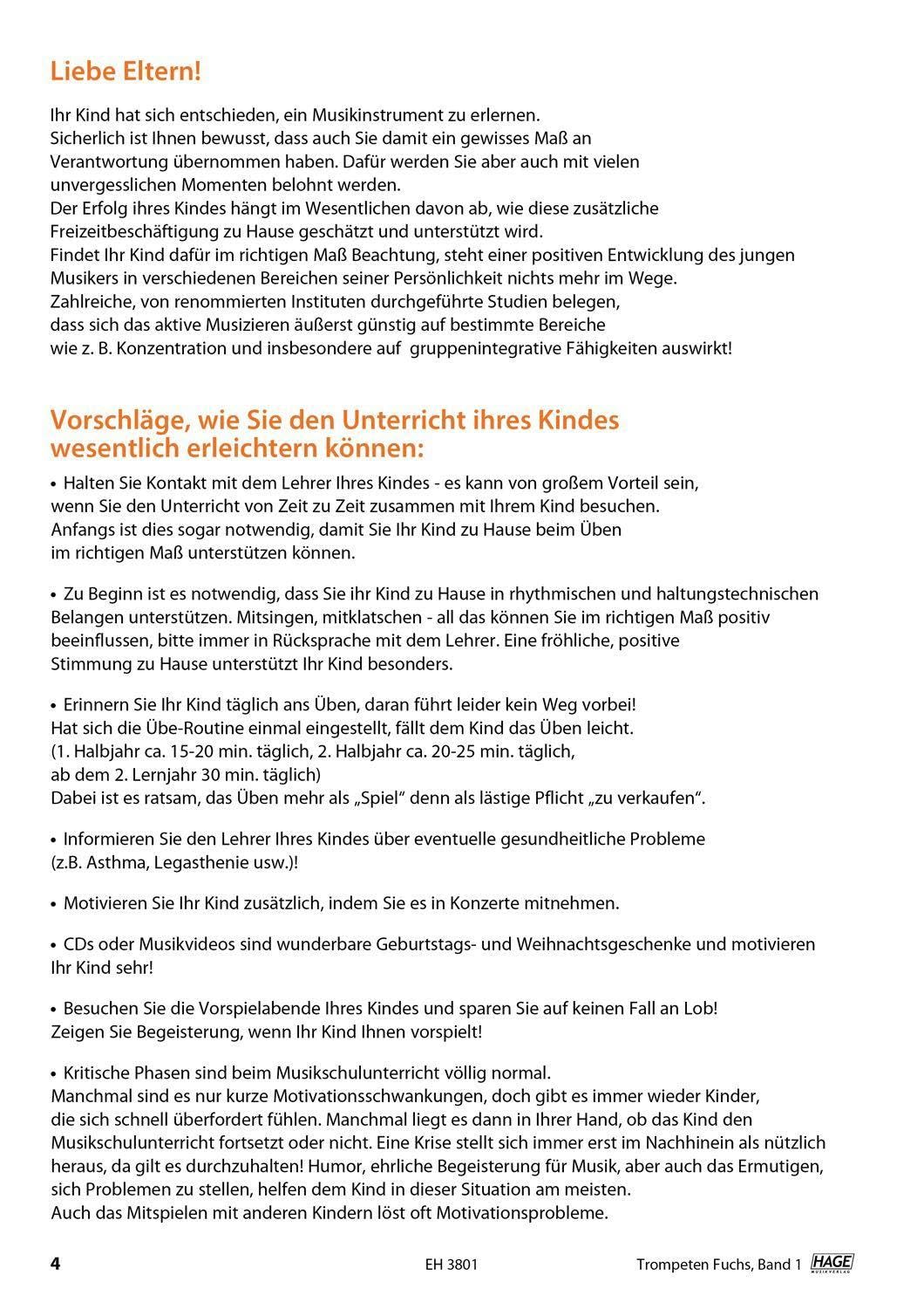 Trompeten Fuchs Band 1: Trompetenschule für Flügelhorn, Kornett oder Tenorhorn