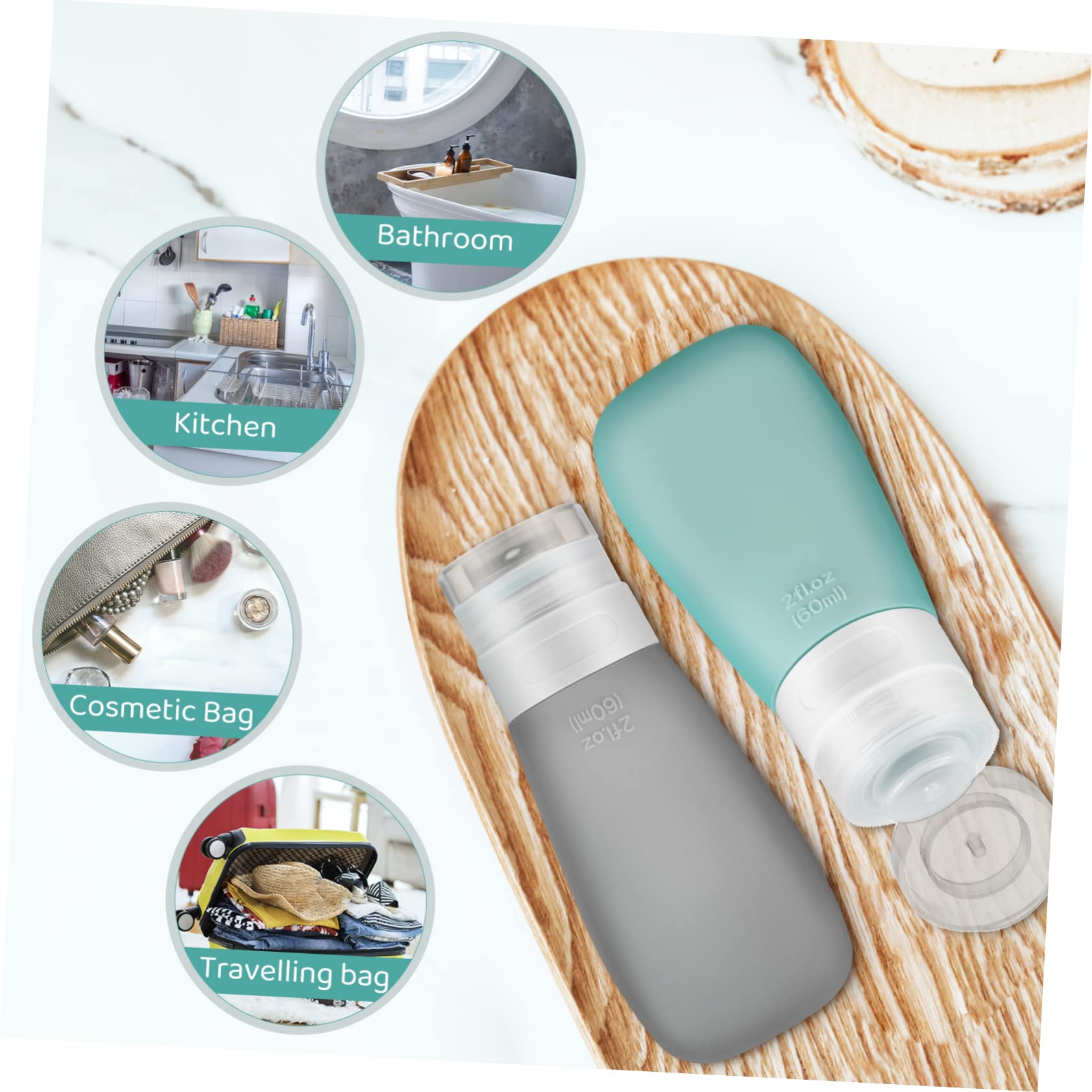minkissy 12pezzi Flaconi Squeeze Riutilizzabili Da Viaggio Da Contenitori Per Shampoo Lozioni e Prodotti Per La Della Con Tappi Per Valigie e Zaini