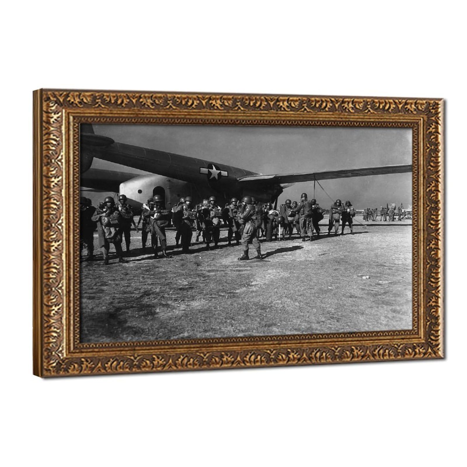 WCYB 555th Parachute Infantry Battalion Airborne Fort Dix New Jersey Prints Posters Canvas Deco Paintings Wall Art For Office Living Room Hangable Frame 16