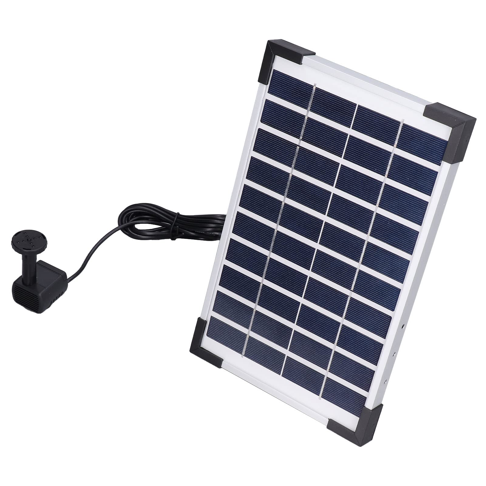 Kit Fontana Solare 10V 5W Pompa Efficiente per Fontana Solare per Giardini Piscine Acquari 27,5x17,5 Cm