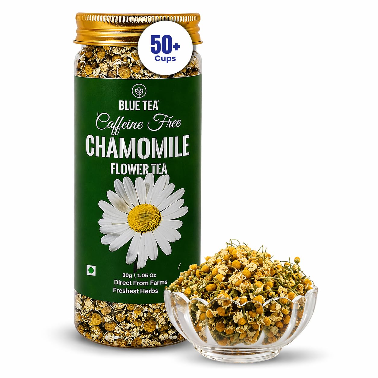BLUE TEA - Chamomile Flower Tea | Pure Whole Flower Buds of Chamomile || SLEEP TEA & STRESS RELIEF || Herbal Tea - Caffeine F