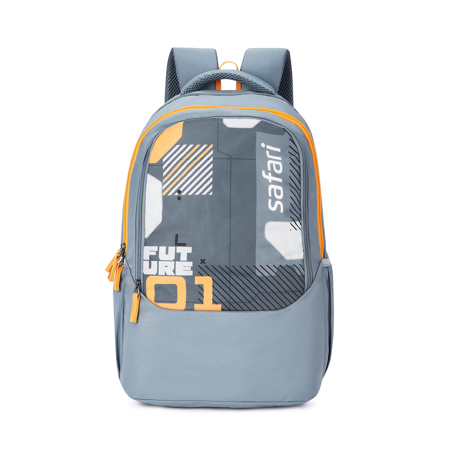 Sigma 36L School bag for Boys and Girls, Office use/travel bag for man & women, Casual 3 Compartment Printed Large Men's Backpack Bags with Organizer, File holder, Color - Light Grey