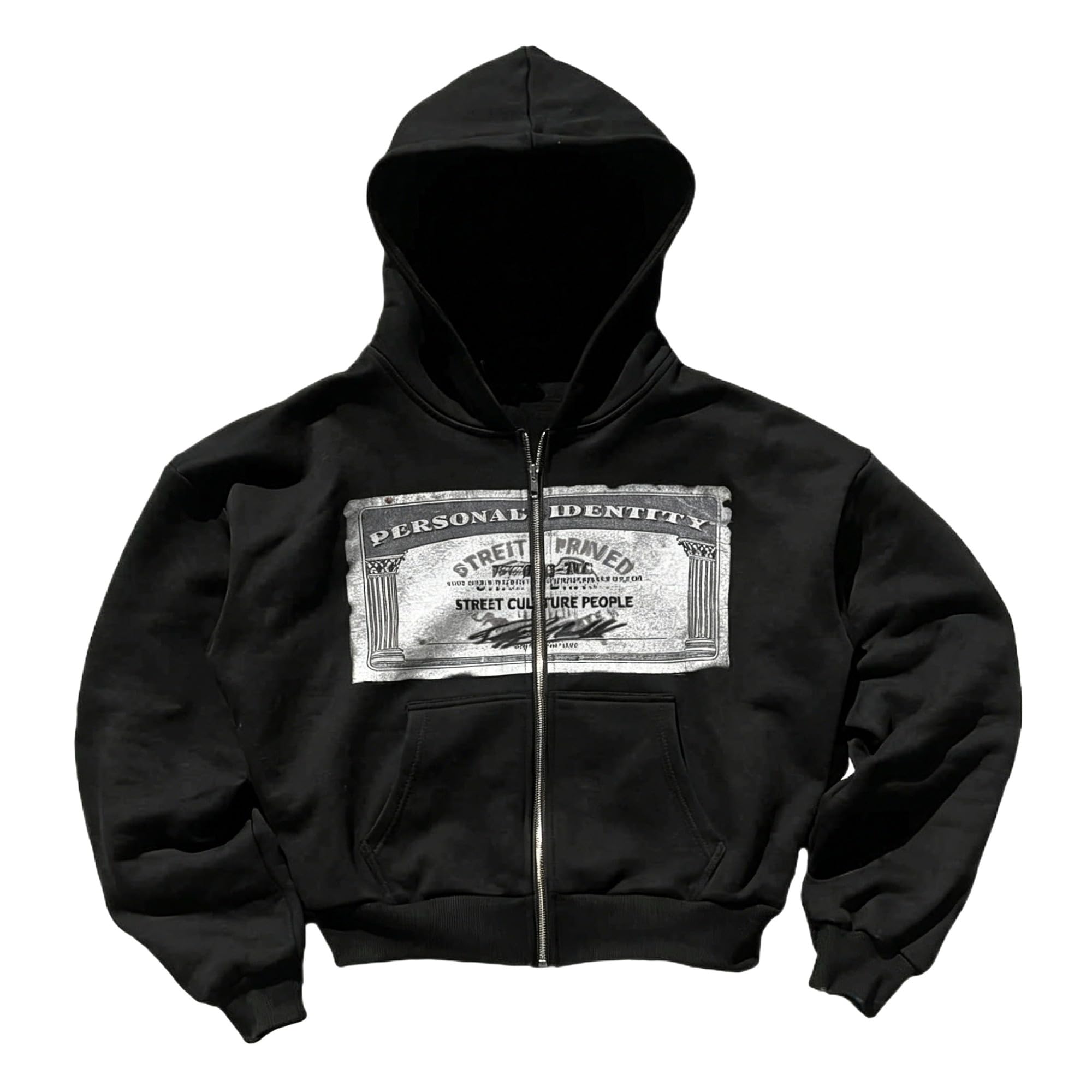 Zip up Hoodie Y2k Unisex Oversized Graphic Hoodies Grunge Jackets