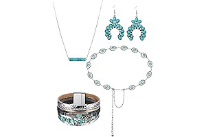 Turquoise Western Fashion Accessories 4-Piece Set