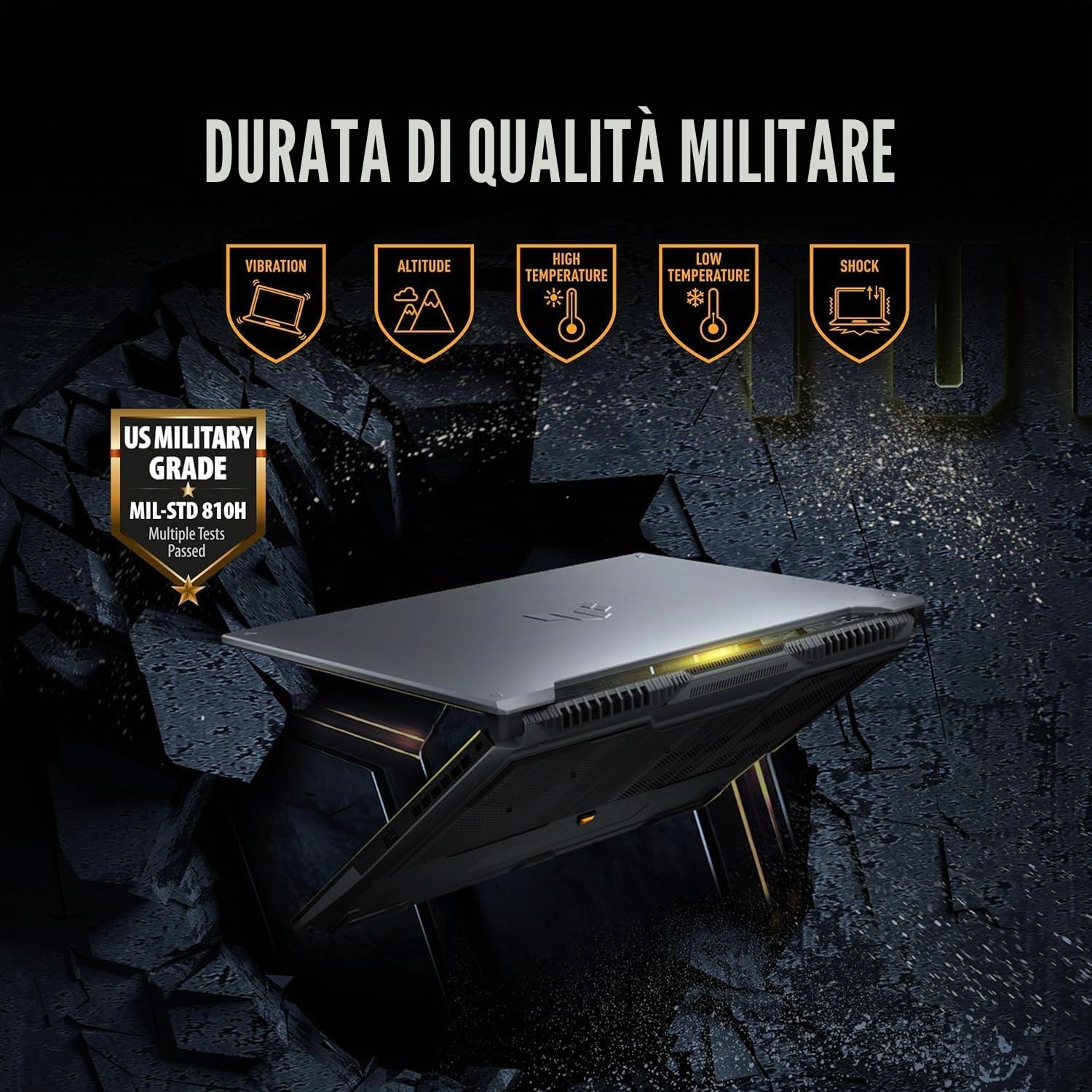 ASUS TUF Gaming Laptop Ryzen7 7735HS – A16 WUXGA 165Hz 100% sRGB – AMD Radeon RX7600S Beat RTX3060 – Tastiera retroilluminata – Thunderbolt4 – Wi-Fi6 – Cavo HDMI (RAM DDR5 da 32 GB, SSD PCIe da 1 TB)