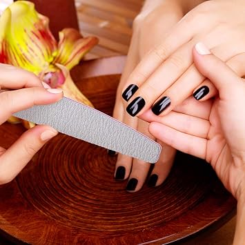 25 Pack Emery Board Manicure Tools Double-Sided Coarse Washable Nail Files(100/180)