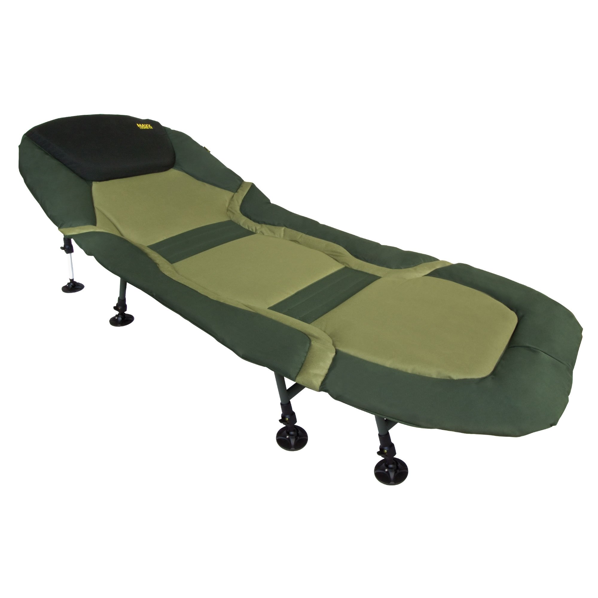 Maxxlounge Carpbed – Komfort Campingliege & Gartenliege mit Thermopolsterung – 6-Bein oder 8-Bein Outdoor-Liege bis 130kg – Höhenverstellbare Beine & Schlammfüße – 205x85cm – Klappbar