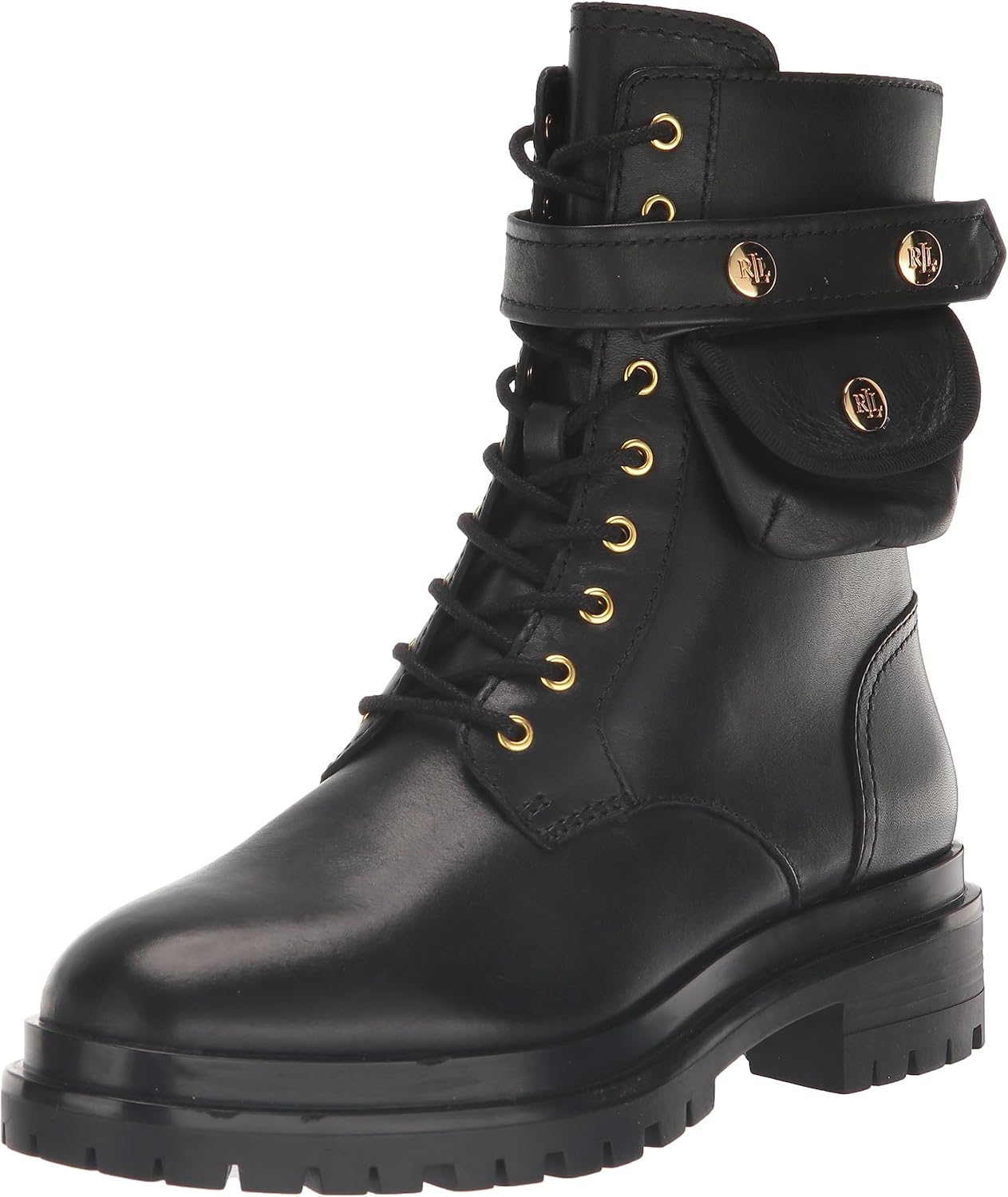 Amazon.com | Lauren Ralph Lauren Women's Cammie Mid Boot Combat | Ankle ...