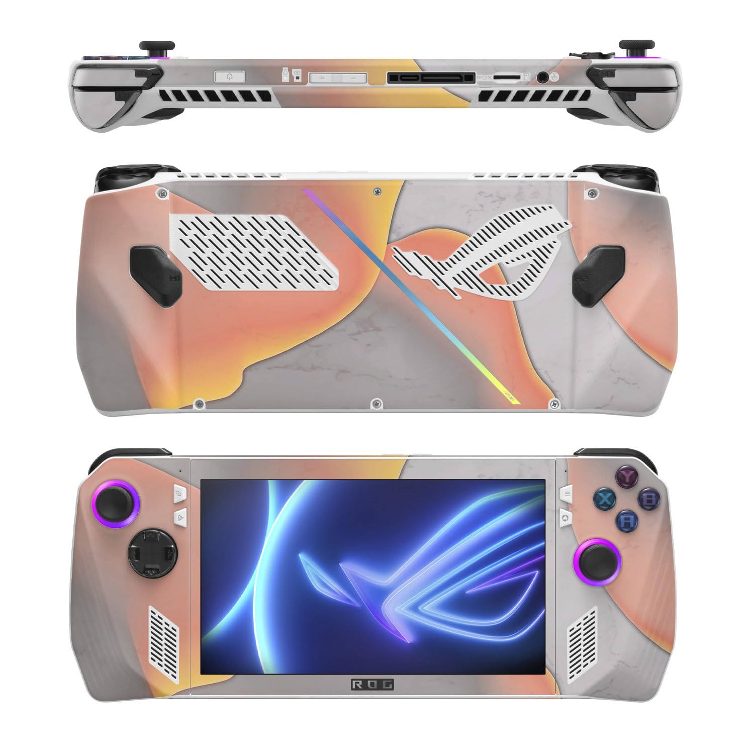MightySkins Skin Compatible with Asus ROG Ally - Marble Magma | Protective, Durable, and Unique Vinyl Decal wrap Cover | Easy to Apply, Remove, and Change Styles