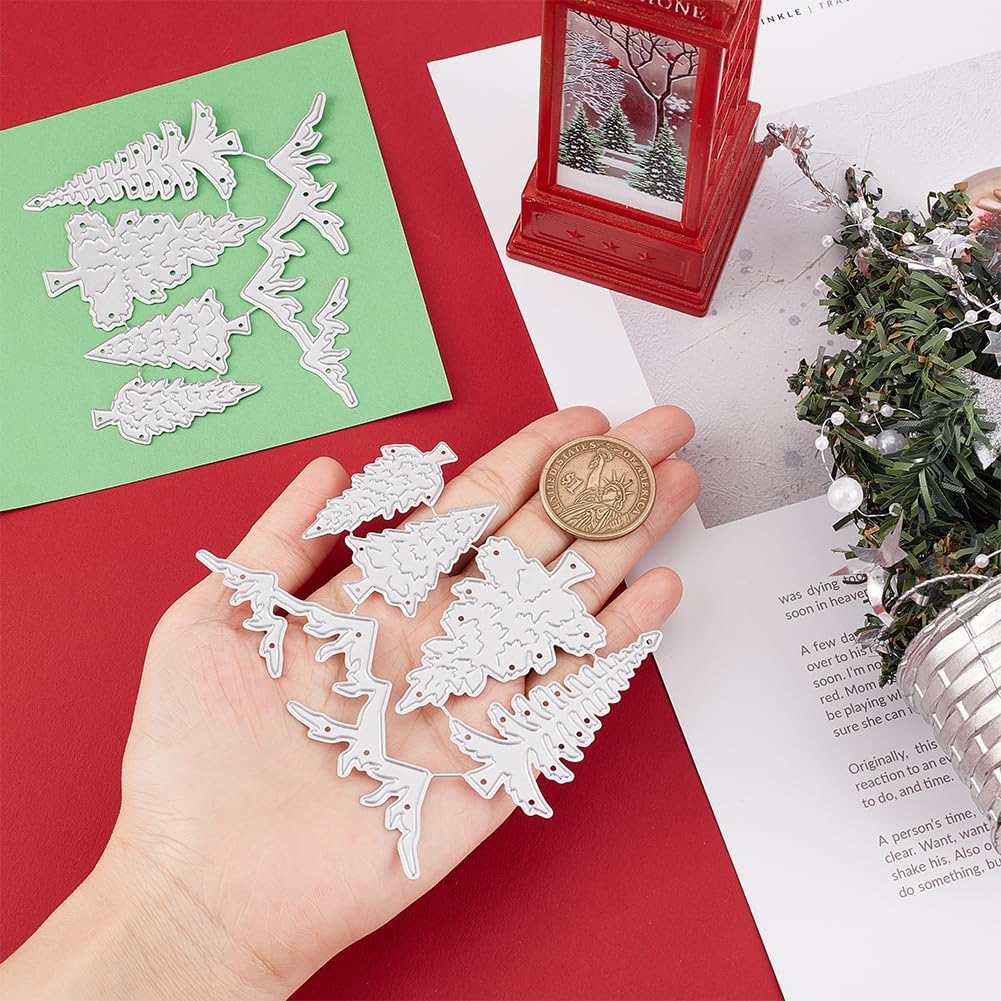 CRASPIRE Christmas Tree Metal Cutting Dies Forest Cut Stencils Pine Plant Merry Christmas Cutting Dies For Christmas Holiday DIY Scrapbook Embossing Album Paper Photo Card Craft Festival